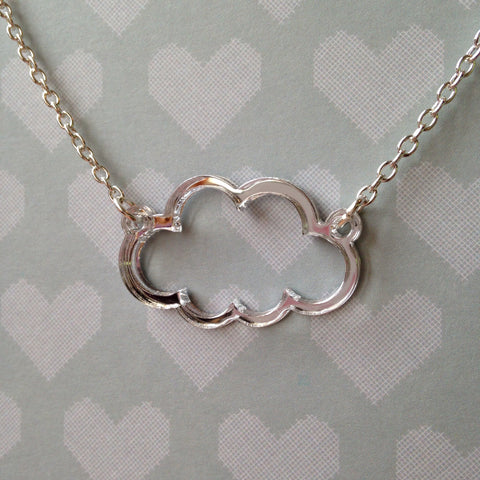 "Every cloud has a silver lining" necklace