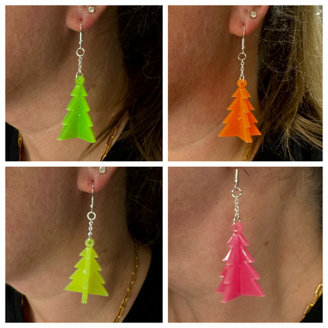 Neon tree earrings