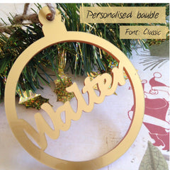 Personalised tree decoration