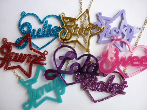 Heart or Star shape necklace