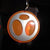 Peach medallion keyring