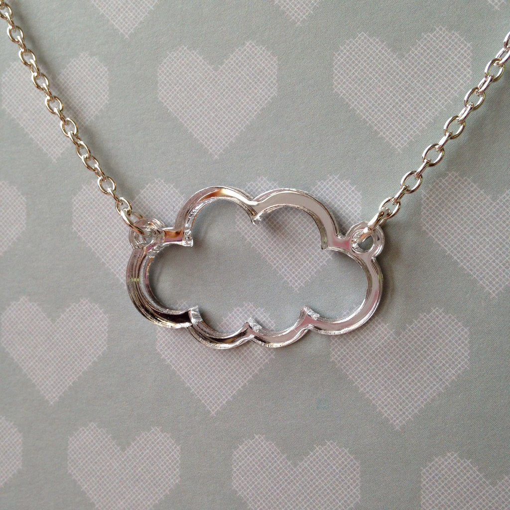 Every cloud has a silver lining necklace