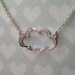 "Every cloud has a silver lining" necklace