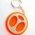 Peach medallion keyring